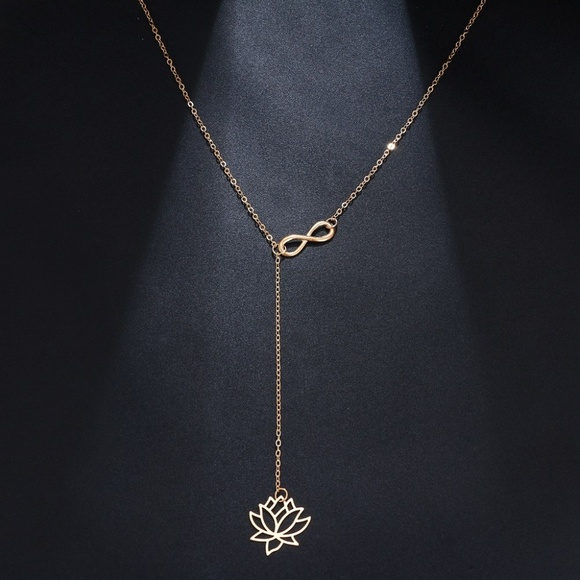 5 for $25 Infinity Lotus Necklace - Picture 7 of 8
